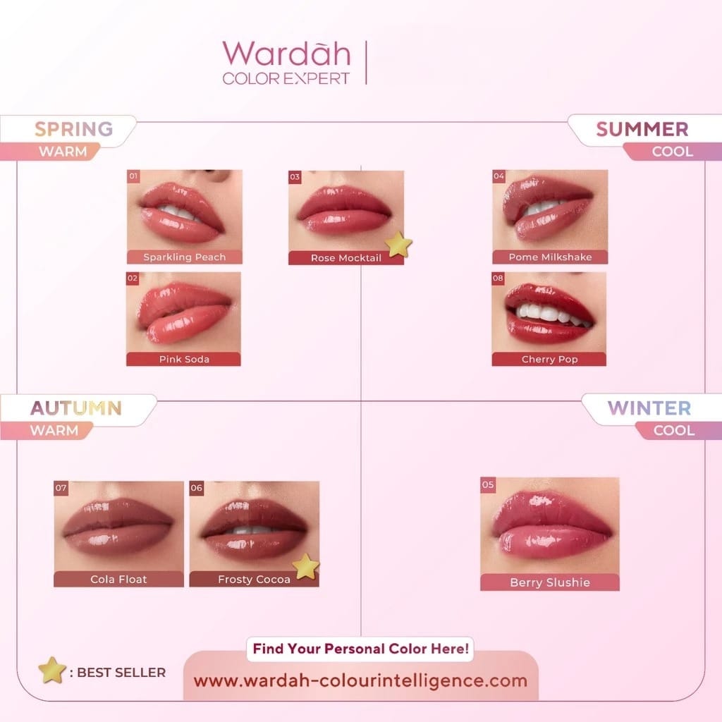 Wardah Glossicle Peptide Balm 3.2gr - 07 Cola Float