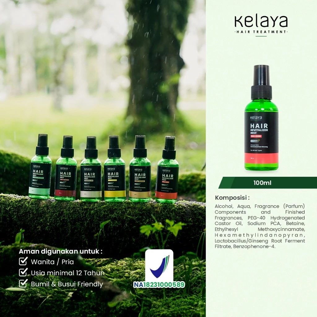Kelaya Hair Treatment Hair Revitalizer Mist 100ml - Rise and Shine
