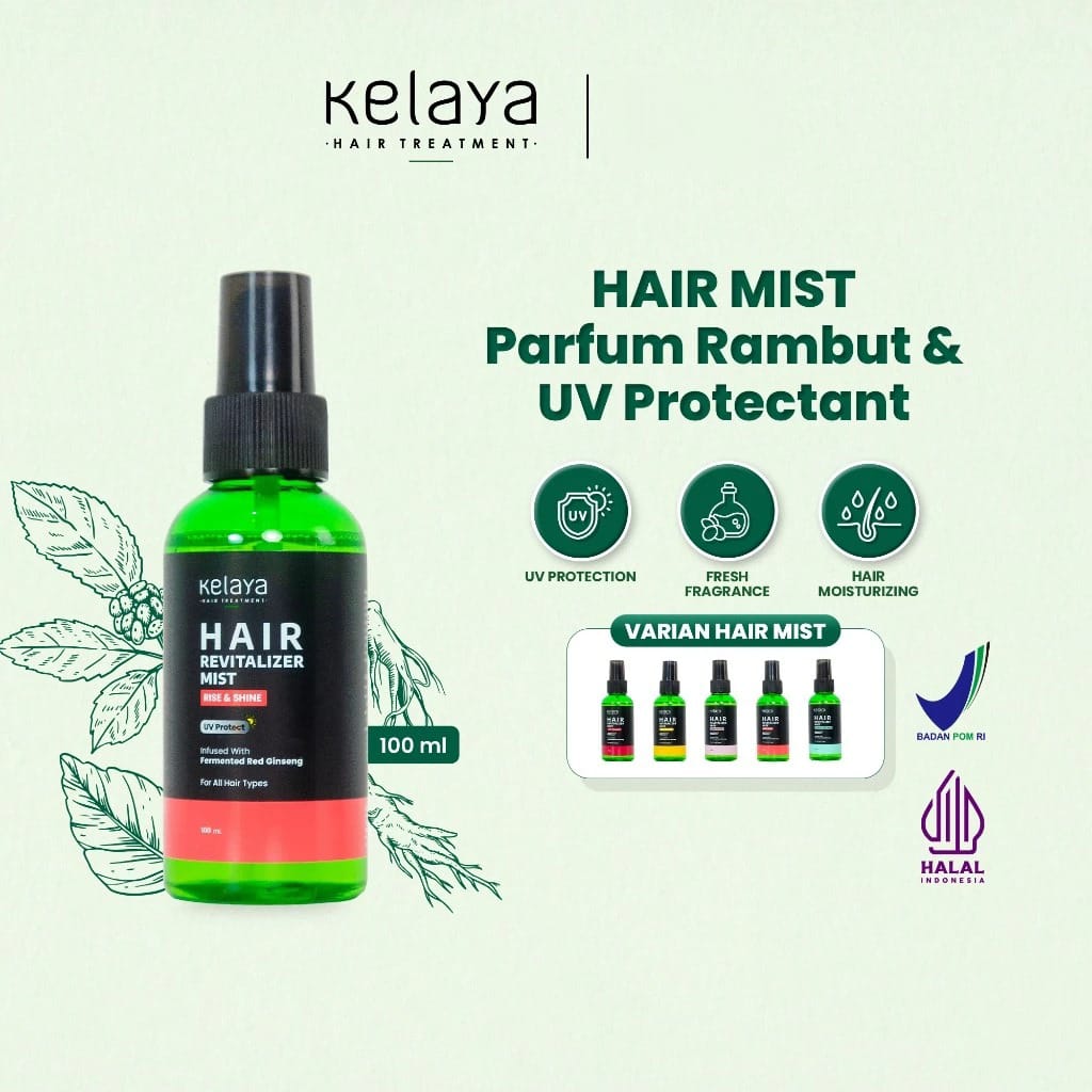 Kelaya Hair Treatment Hair Revitalizer Mist 100ml - Rise and Shine
