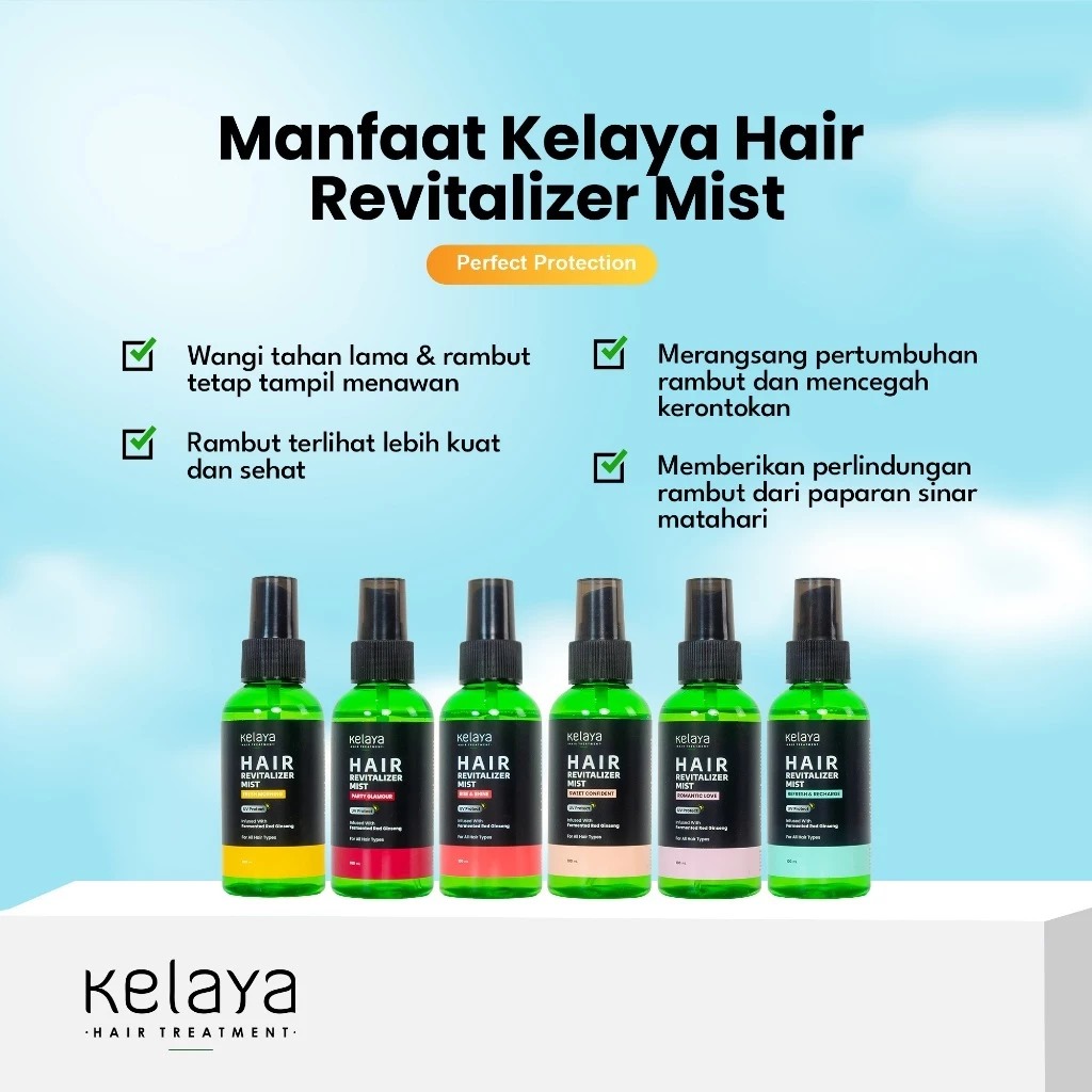 Kelaya Hair Treatment Hair Revitalizer Mist 100ml - Refresh & Recharge
