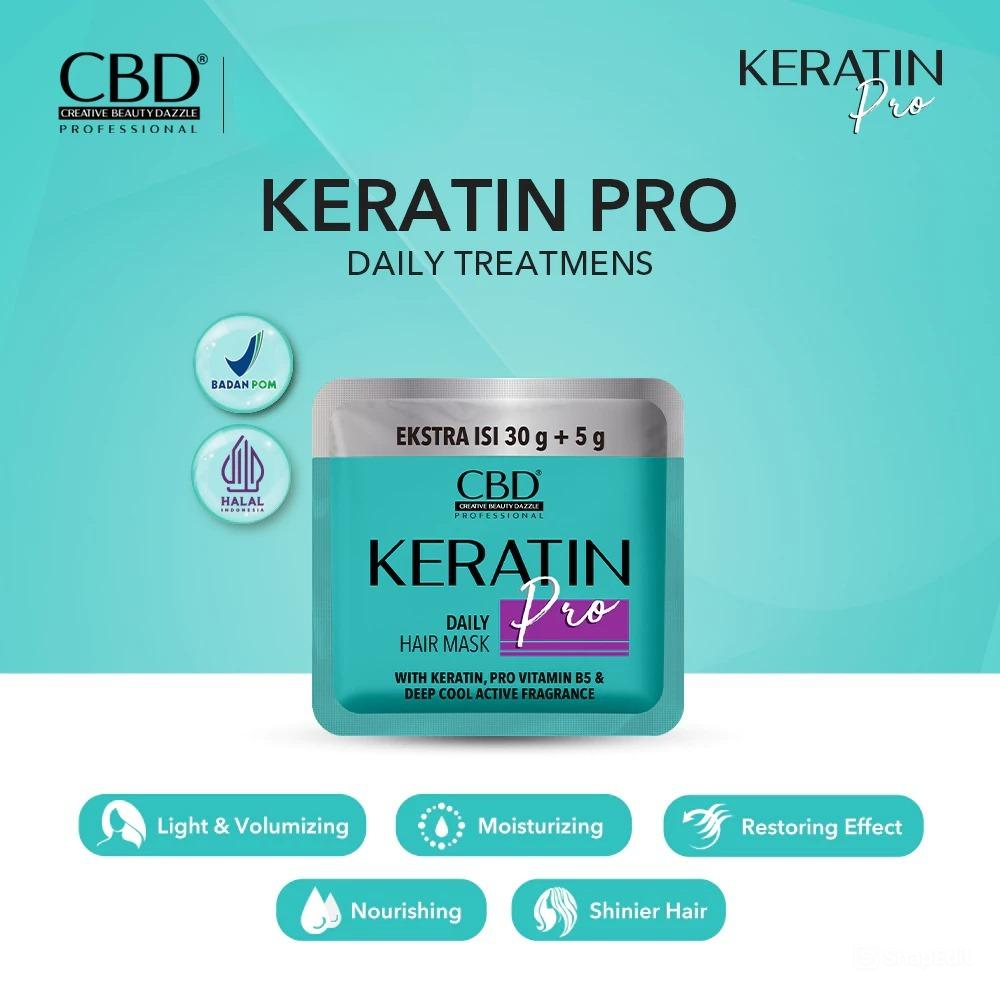 CBD Professional Keratin Pro - Daily Hair Mask Sachet 35gr (30+5)