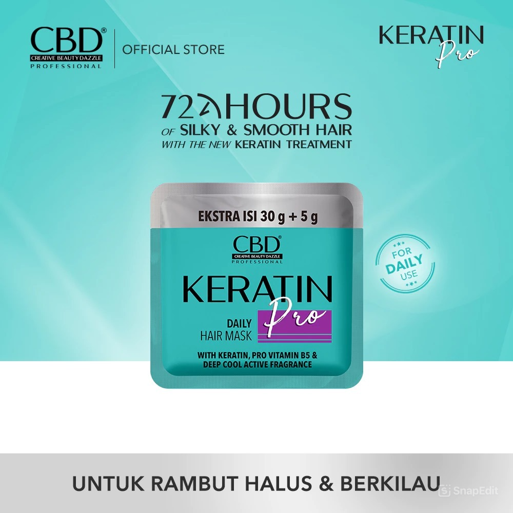 CBD Professional Keratin Pro - Daily Hair Mask Sachet 35gr (30+5)