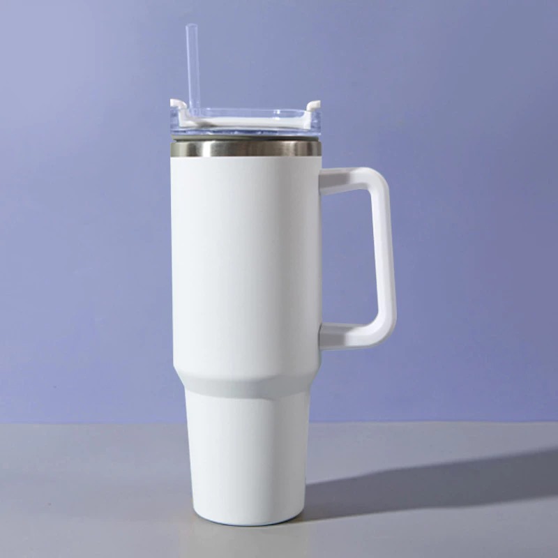Termos Jumbo Premium Stainless 1300ml (6601) - HITAM (Tumblr Tahan Panas Dingin + Free Sedotan)