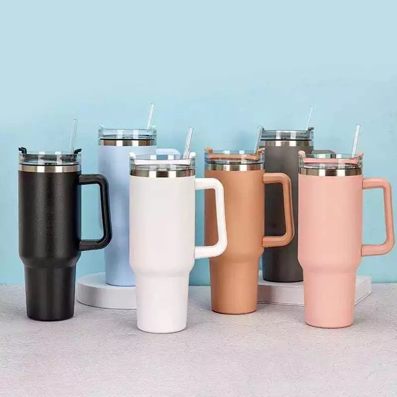 Termos Jumbo Premium Stainless 1300ml (6601) - GREY (Tumblr Tahan Panas Dingin + Free Sedotan)
