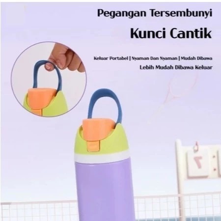 Tumblr Premium Stainless Warna Warni 560ml (2376) - BIRU (Botol Tahan Panas Dingin)