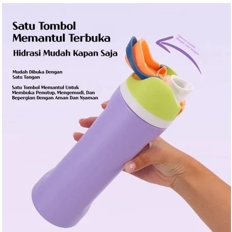 Tumblr Premium Stainless Warna Warni 560ml (2376) - HITAM (Botol Tahan Panas Dingin)