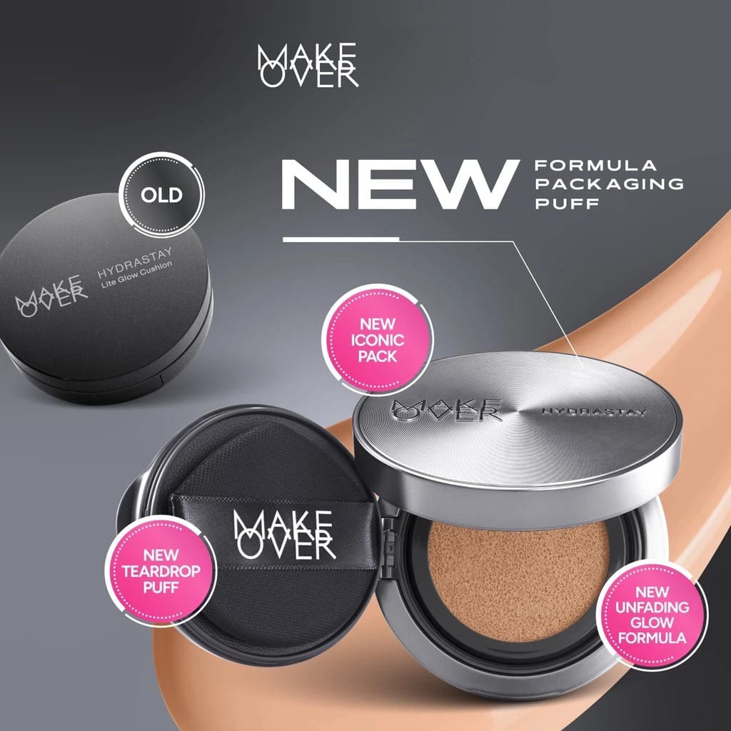Make Over Hydrastay Prismatic Glass Cushion 24H Strongwear 12gr - W33 Honey Beige