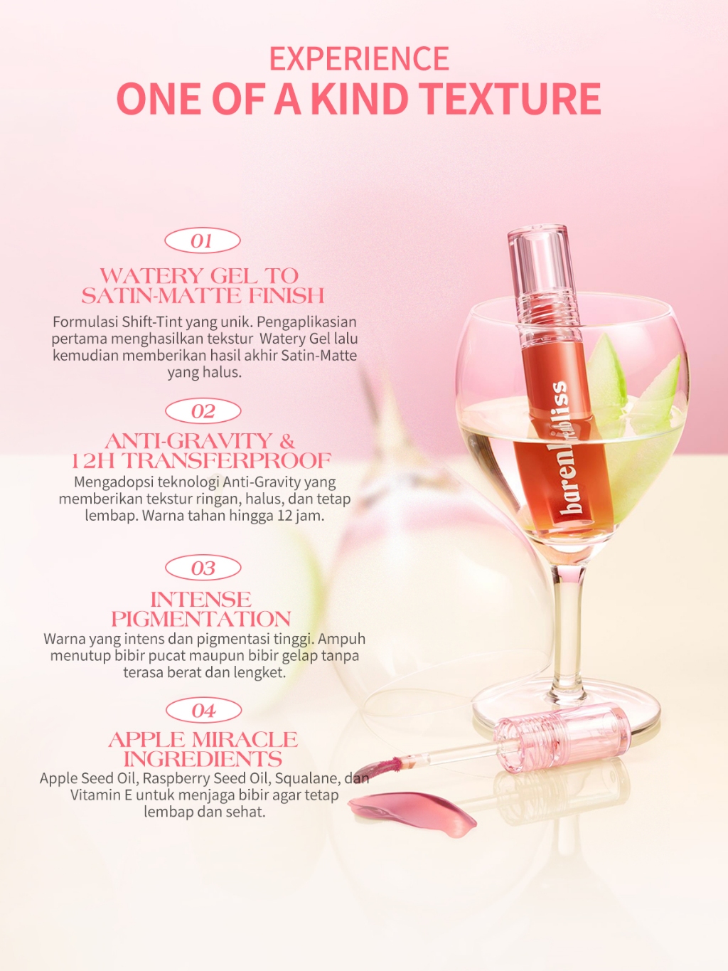 BNB Barenbliss Apple Makes Adorable Mousse Tint - 06 Burgundy Heat