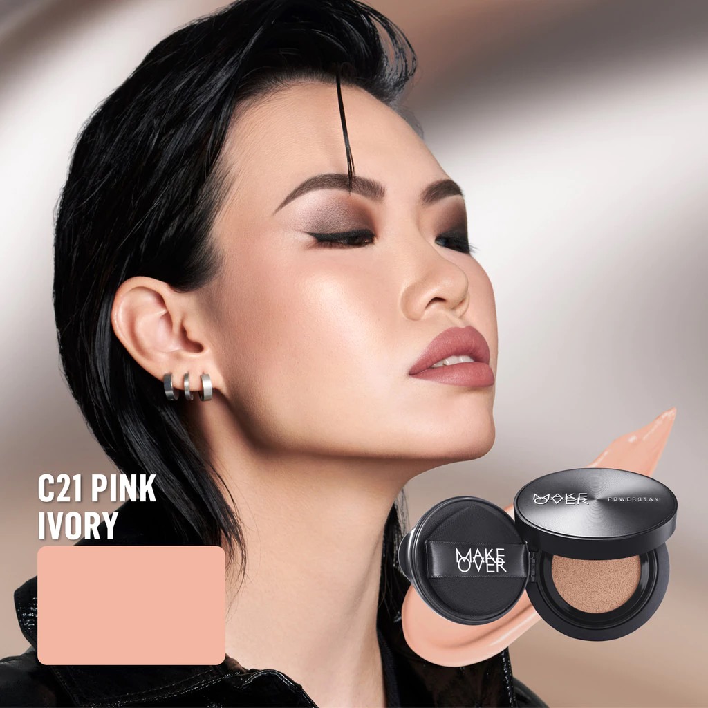 Make Over Powerstay Sync Matte Cushion 24H Strongwear 12gr - C21 Pink Ivory