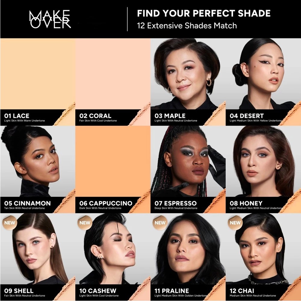 Make Over Perfect Cover Powder Foundation 10gr - 08 Honey (N30)