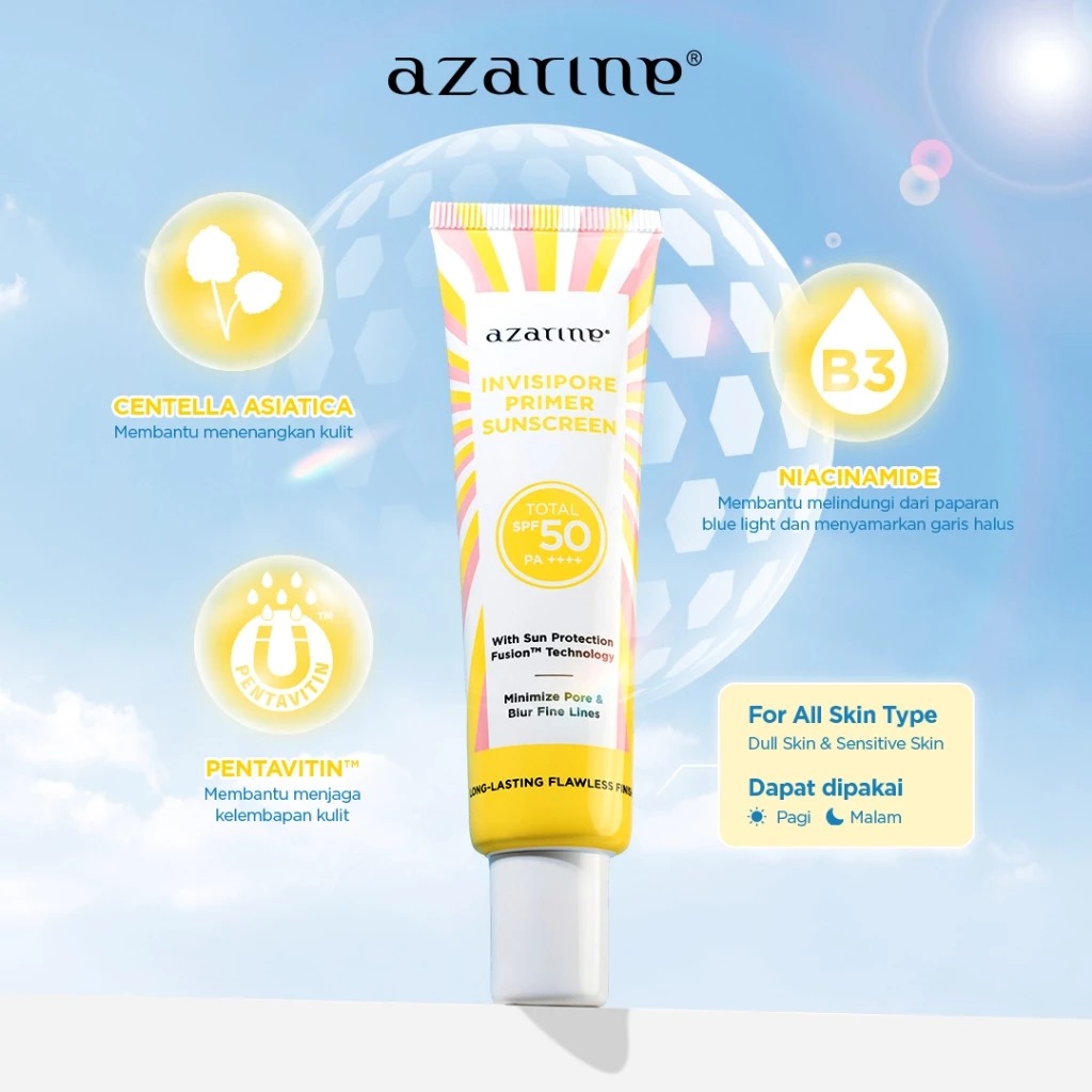 Azarine Invisipore Primer Sunscreen SPF50 PA++++ 30ml