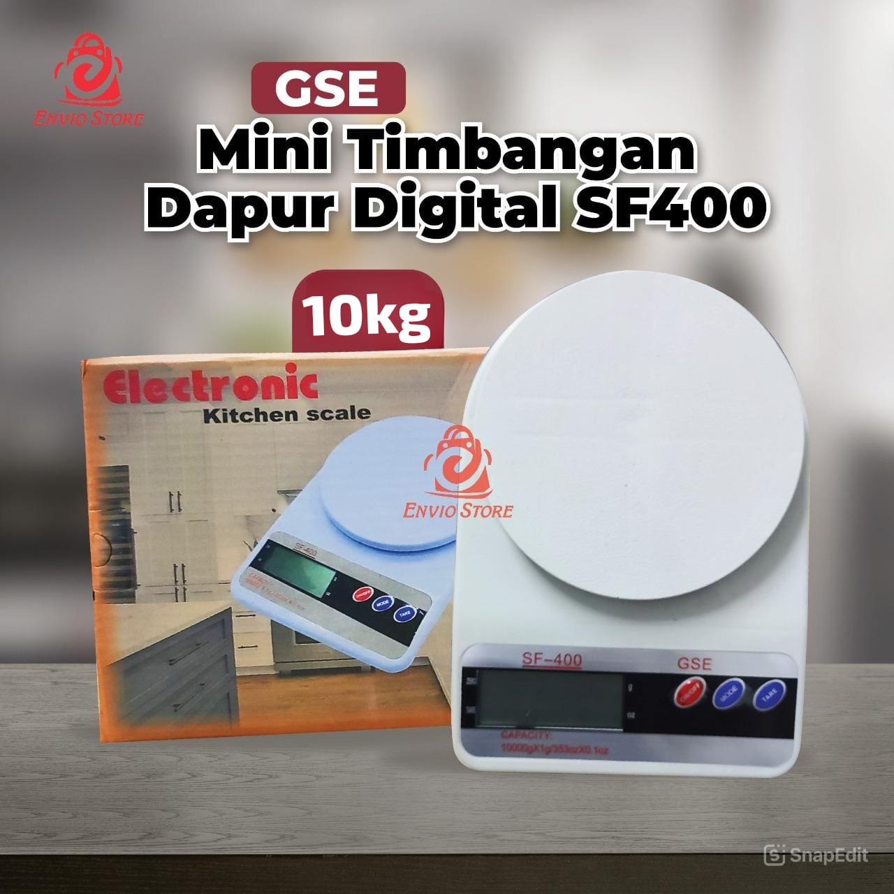 GSE - MINI Timbangan Dapur Digital SF400 10kg (Timbangan Kue)