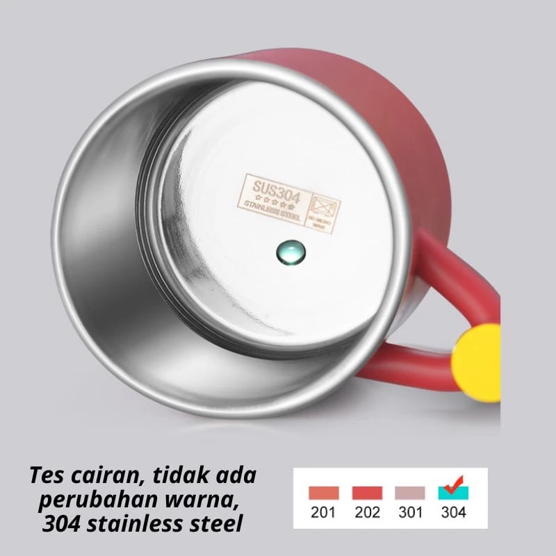Office Cup Fashion 500ml - NAVY (Mug Tahan Panas Dingin Free Sedotan) (055)