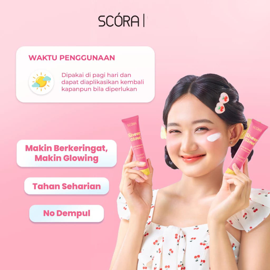 Scora Sheer Glow Tone Up Cream With Niacinamide 30gr
