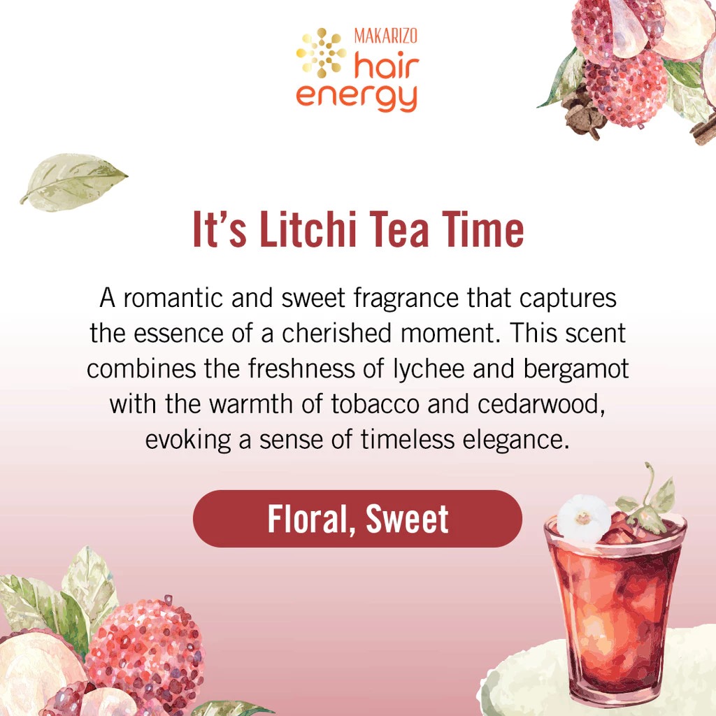 Makarizo Hair Energy Scentsations Hair Perfume 100ml - It's Litchi Tea Time