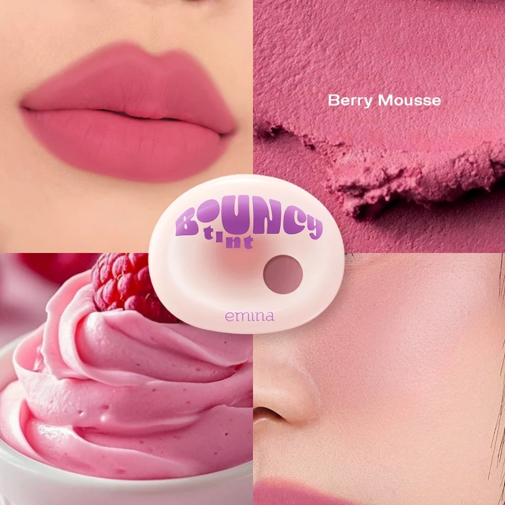 Emina Bouncy Tint 7.4gr - 04 Berry Mousse