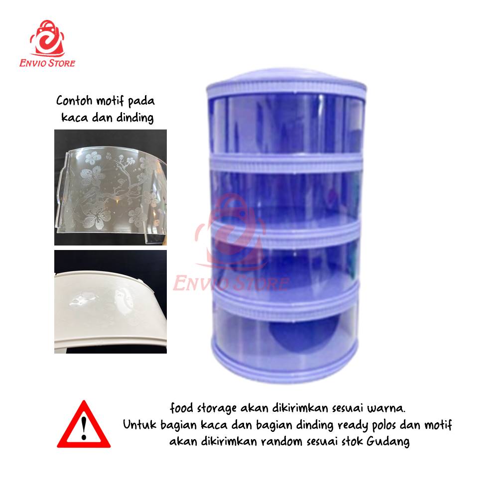 TRI J - Food Storage 4 Susun - UNGU (Tudung Saji Susun 4 Layer)