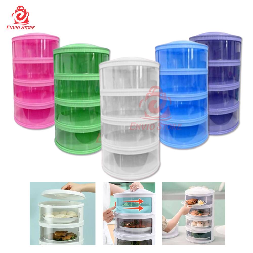 TRI J - Food Storage 4 Susun - UNGU (Tudung Saji Susun 4 Layer)