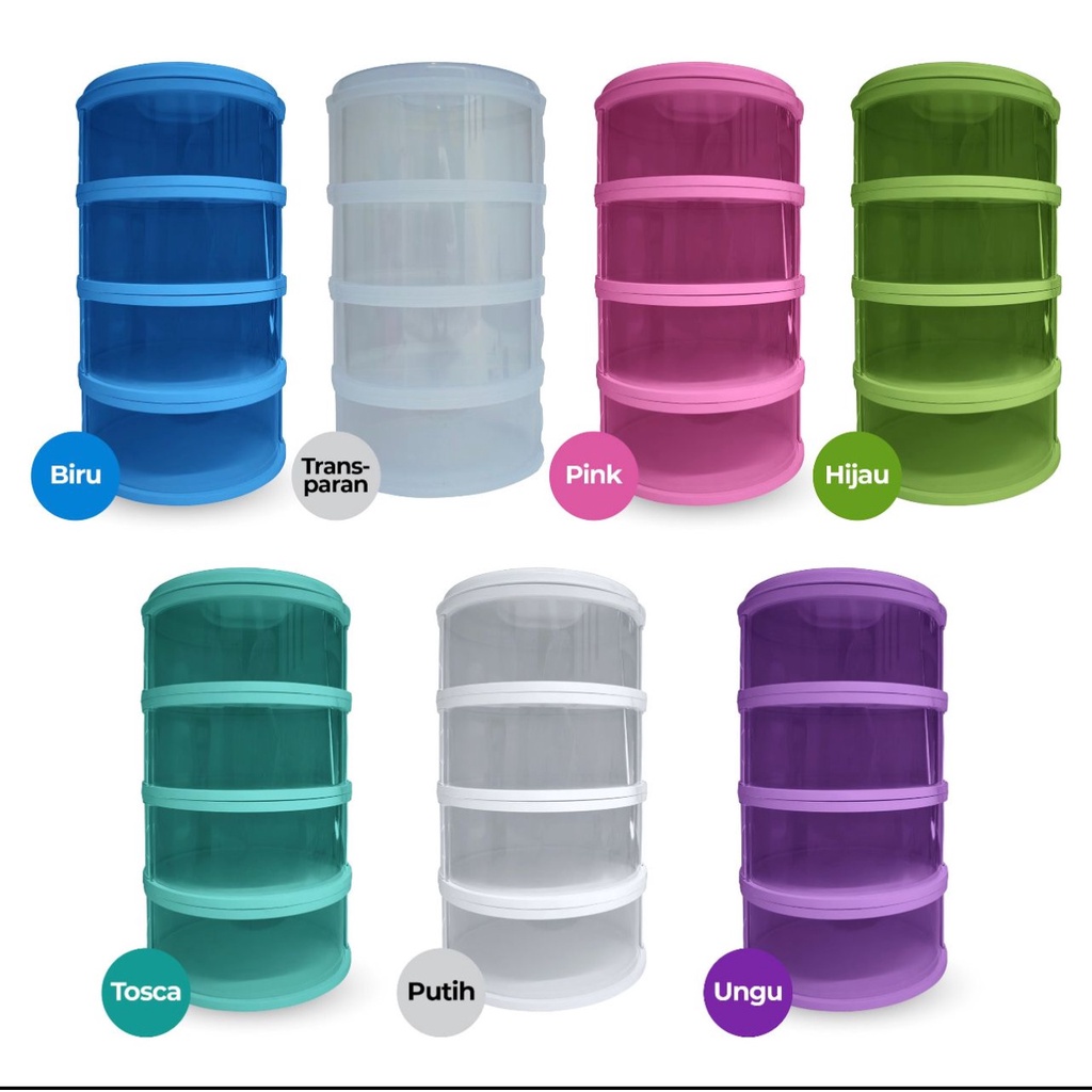 TRI J - Food Storage 4 Susun - UNGU (Tudung Saji Susun 4 Layer)
