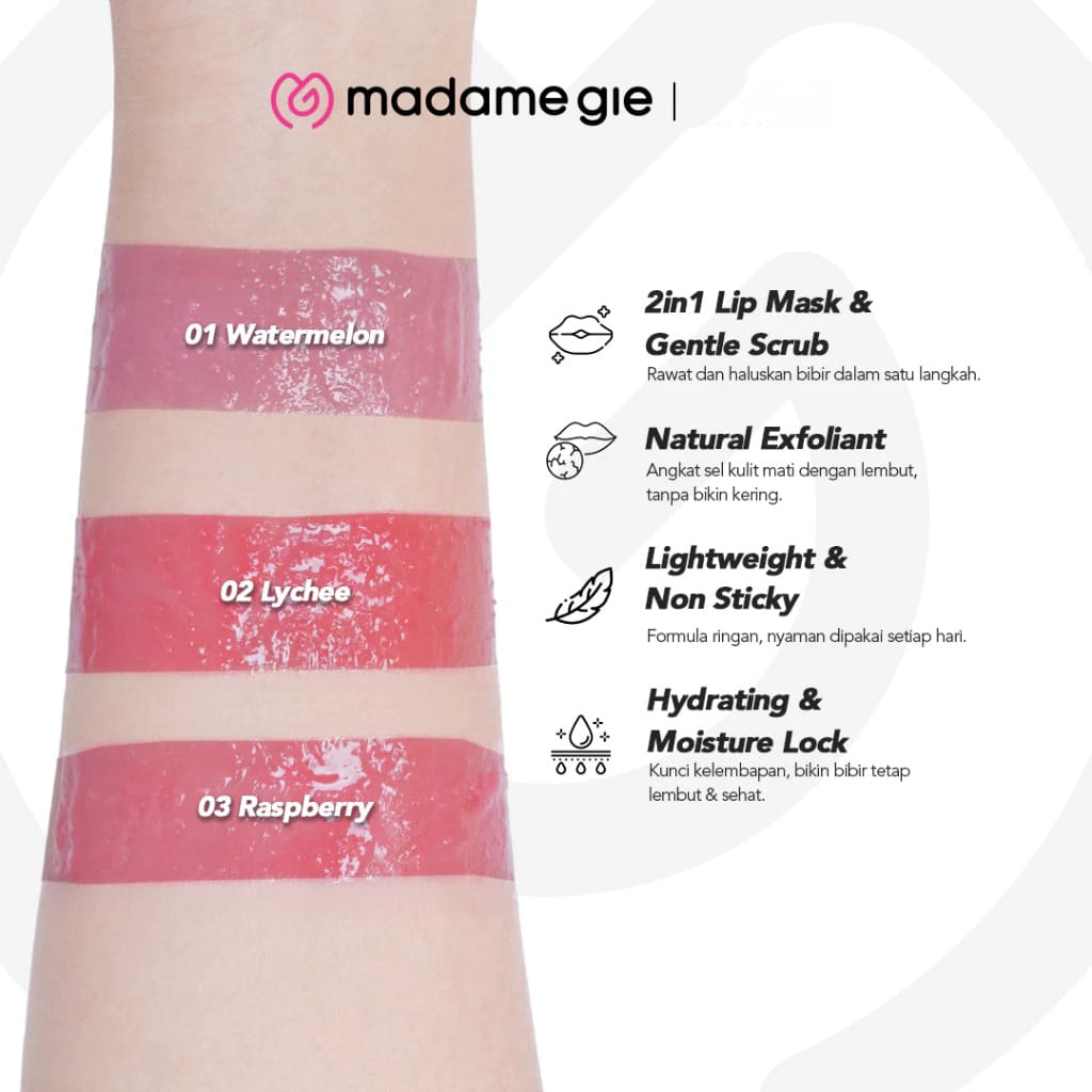 Madame Gie Sweet Lip Mask 10gr - 03 Raspberry