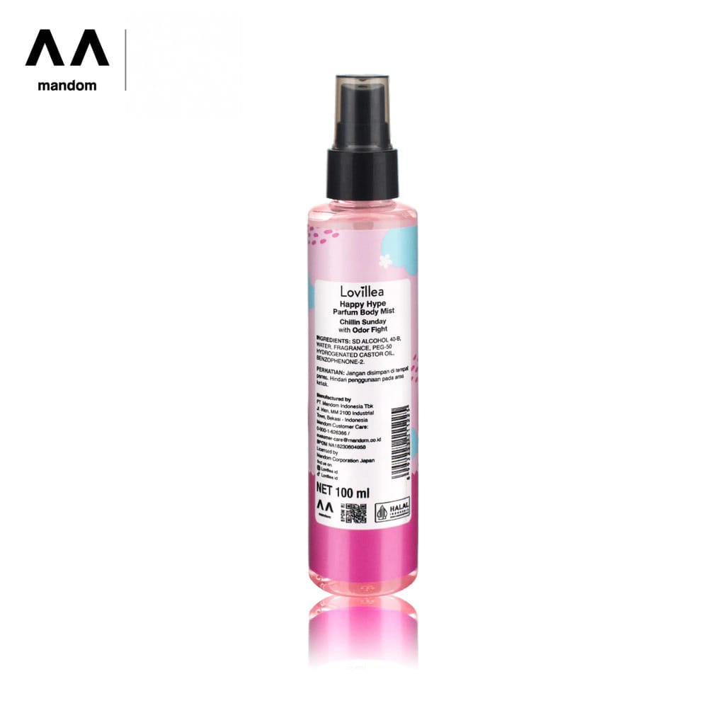 Lovillea Happy Hype Parfum Body Mist 100ml - Chillin Sunday