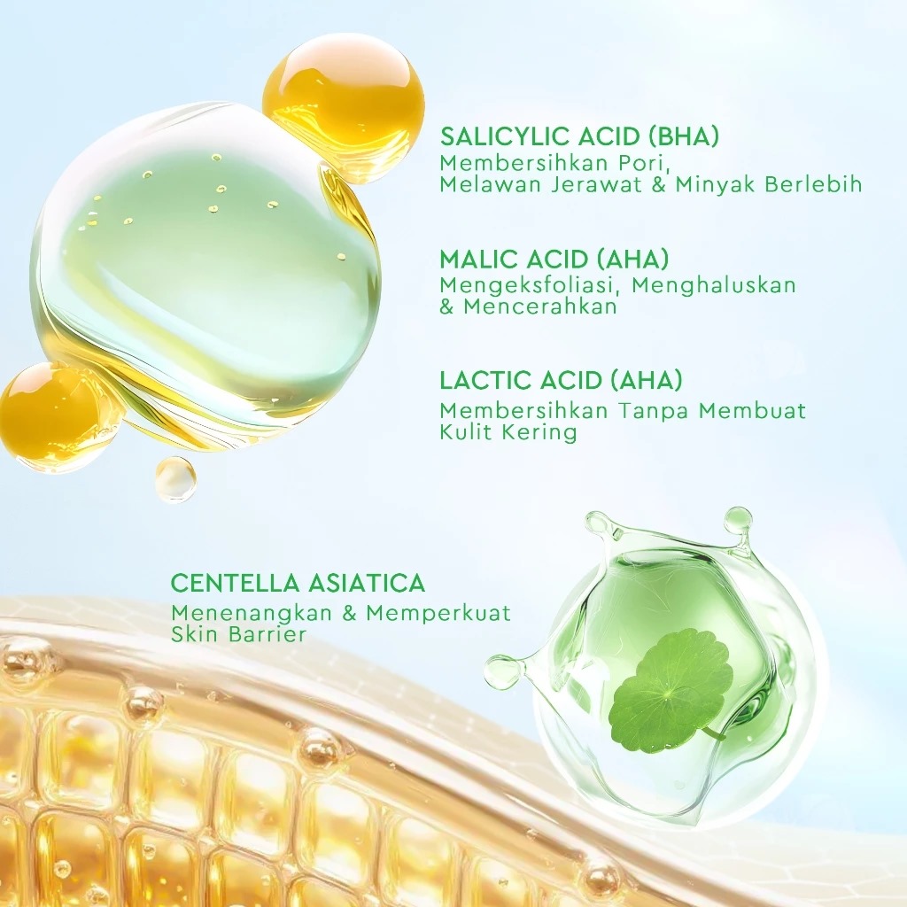 Glad 2 Glow Acne Pads - Centella Salicylic Acid Exfoliating 110gr (30pads)