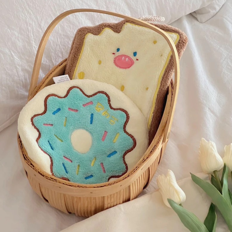 Handuk Tangan Mini Motif - DONAT (Lap Tangan / Serbet / Wash Cloth) (22cm x 17cm)