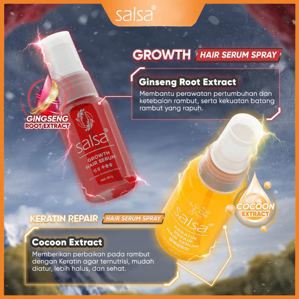 Salsa Hair Serum 80ml - Anti Dandruff (Biru)