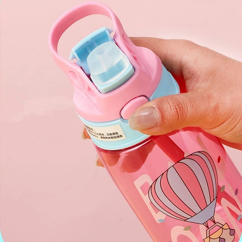 Botol Minum Warna Motif Transportasi 480ml - PINK (BZ 276)