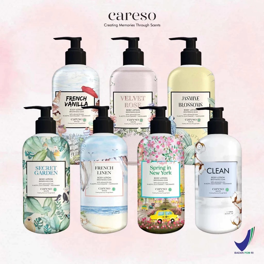Careso Body Lotion Brightening Elixir 300ml (Pump) - Mon Cheri