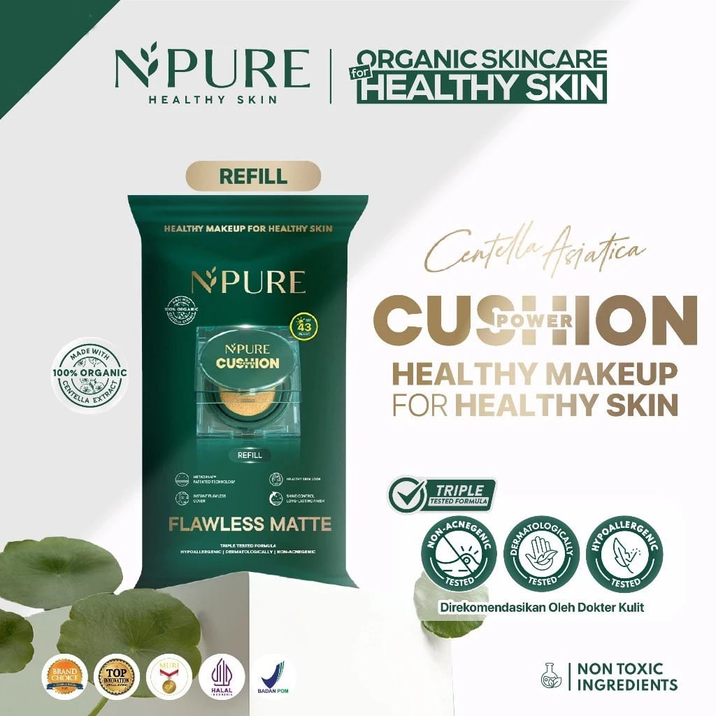 (Buy1 Get1) Npure Power Cushion Flawless Matte FULL + REFILL - Cocoa