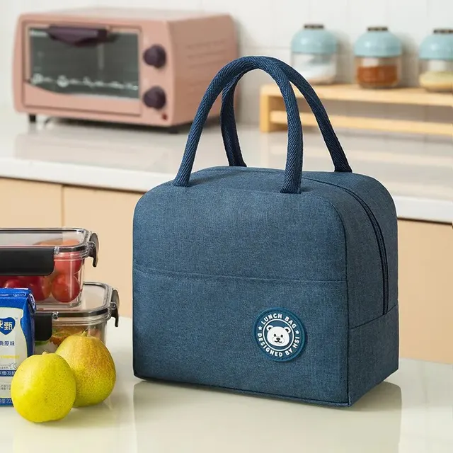 Tas Bekal Polos Oxford - NAVY (Insulated / Cooler Lunch Bag)