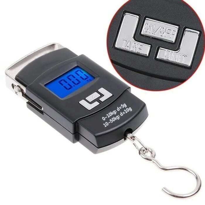 (NEW) Timbangan Gantung HITAM 50kg (WH-A08) - Portable Electronic Scale / Timbangan Digital