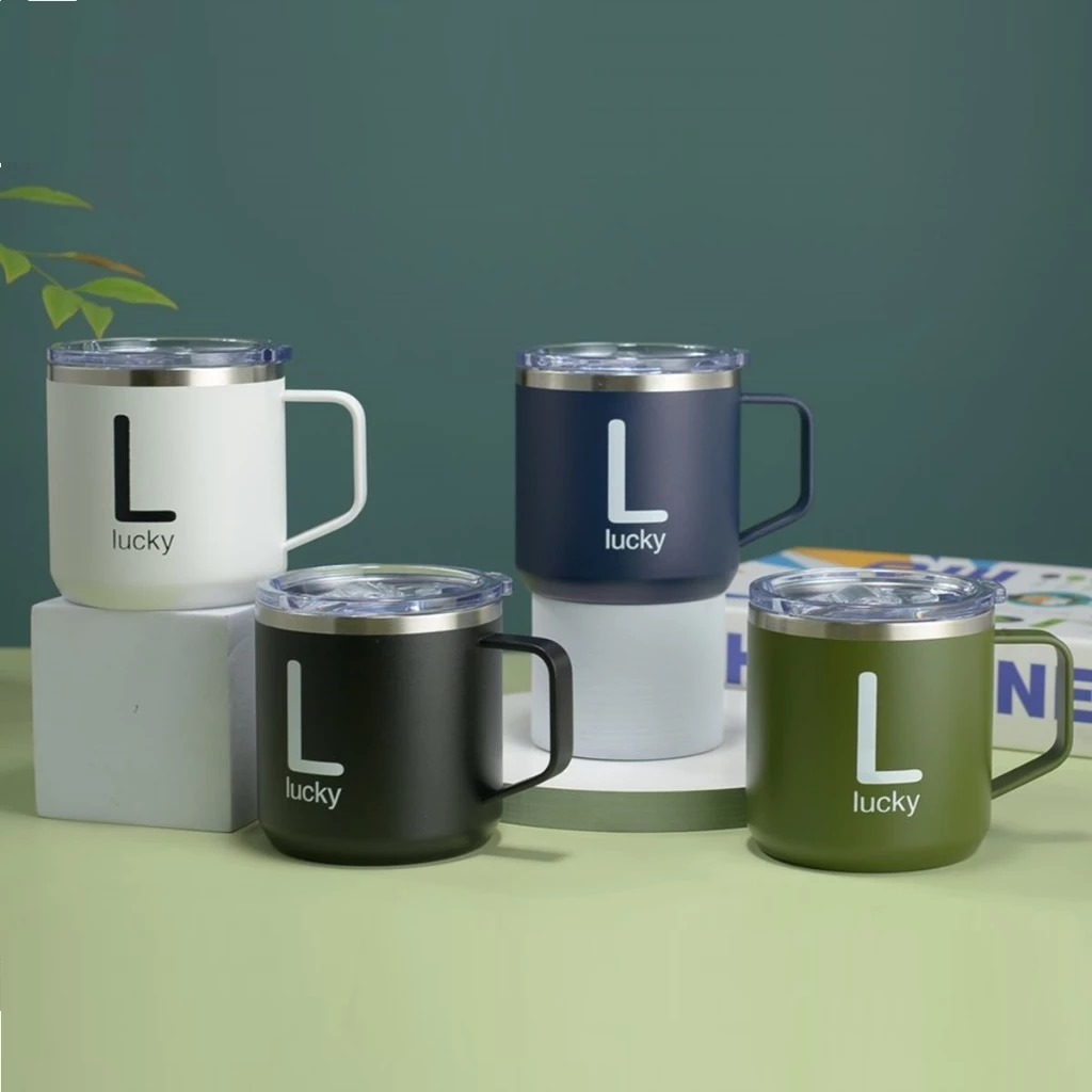 Coffee Cup Termos Polos Stainless 400ml - HIJAU (Termos Tahan Panas Dingin 8 Jam) (SD-1265)