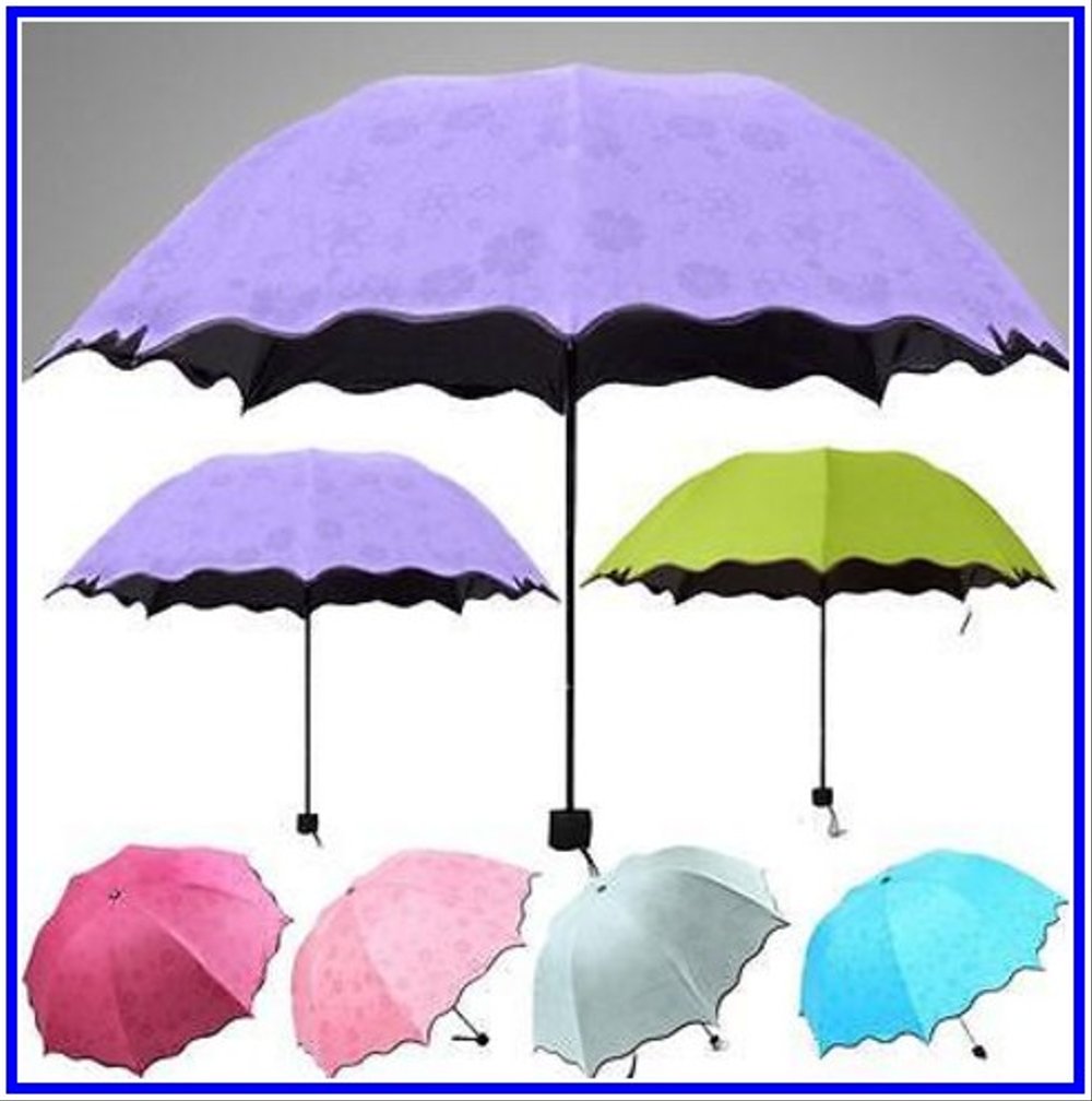 Payung Lipat Magic Motif 3D - BIRU (Magic Umbrella)