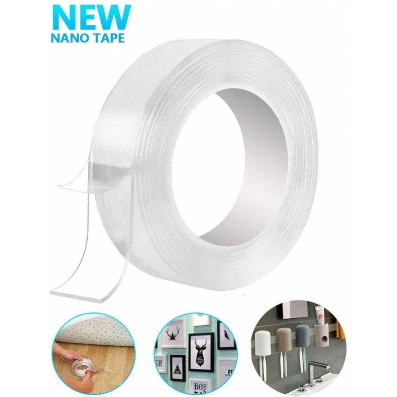 Nano Magic Tape 10Meter (Isolasi Bening Ajaib Double Tape)
