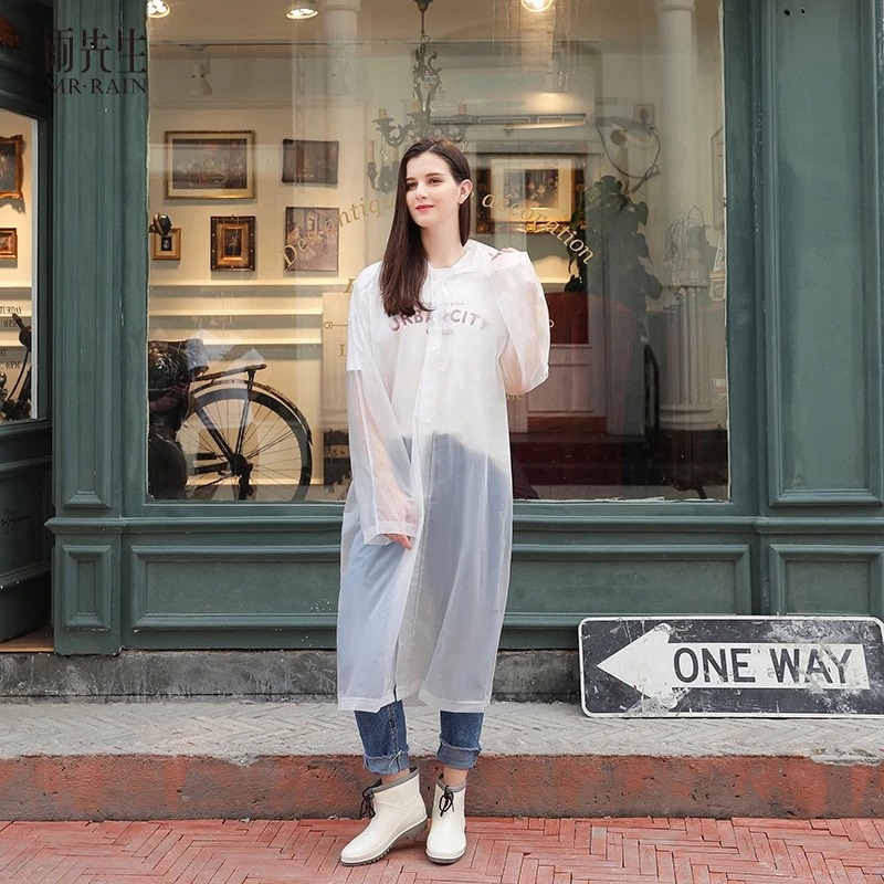 Jas Hujan Ponco Eva DEWASA - PUTIH (Lightweight Raincoat)