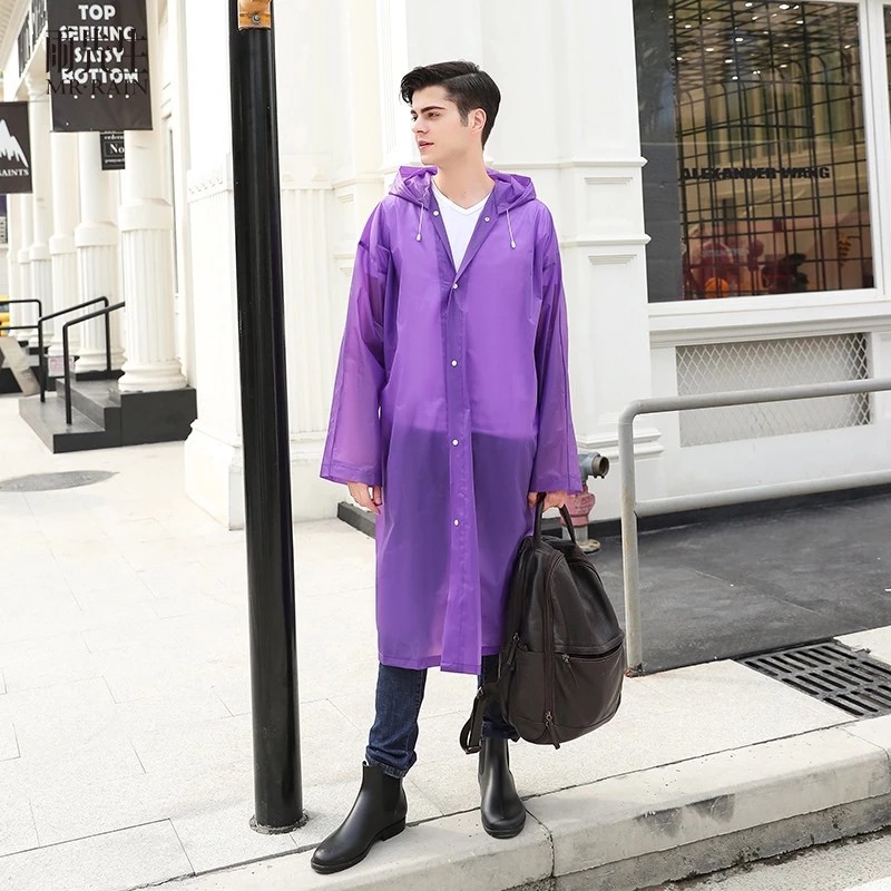 Jas Hujan Ponco Eva DEWASA - UNGU (Lightweight Raincoat)