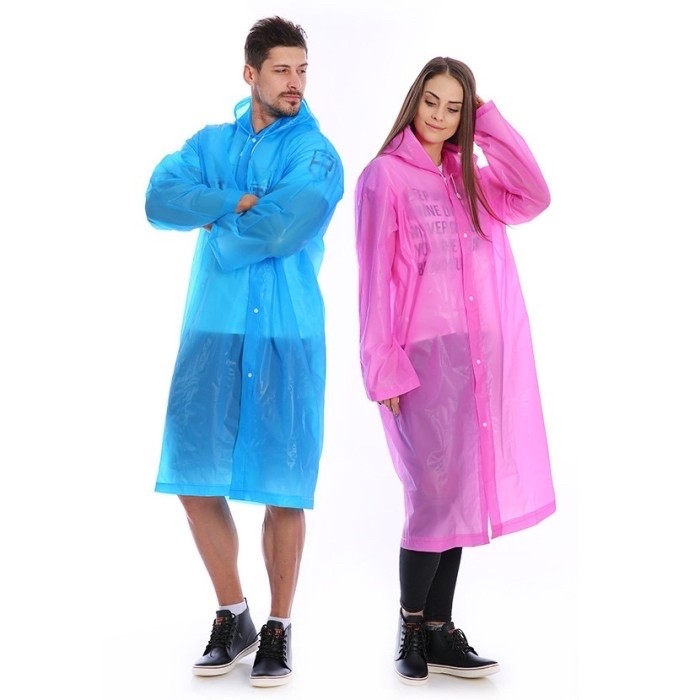 Jas Hujan Ponco Eva DEWASA - HITAM (Lightweight Raincoat)
