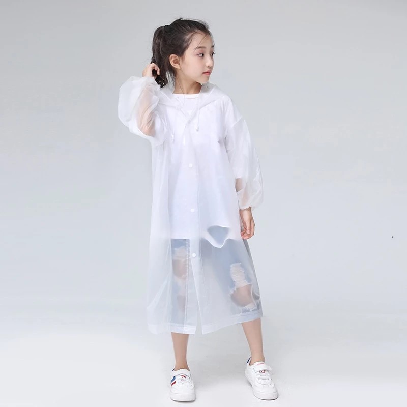 Jas Hujan Ponco Eva ANAK - PUTIH (Lightweight Raincoat)