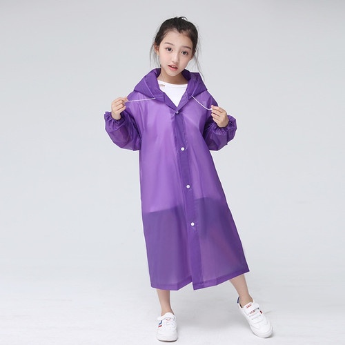 Jas Hujan Ponco Eva ANAK - UNGU (Lightweight Raincoat)