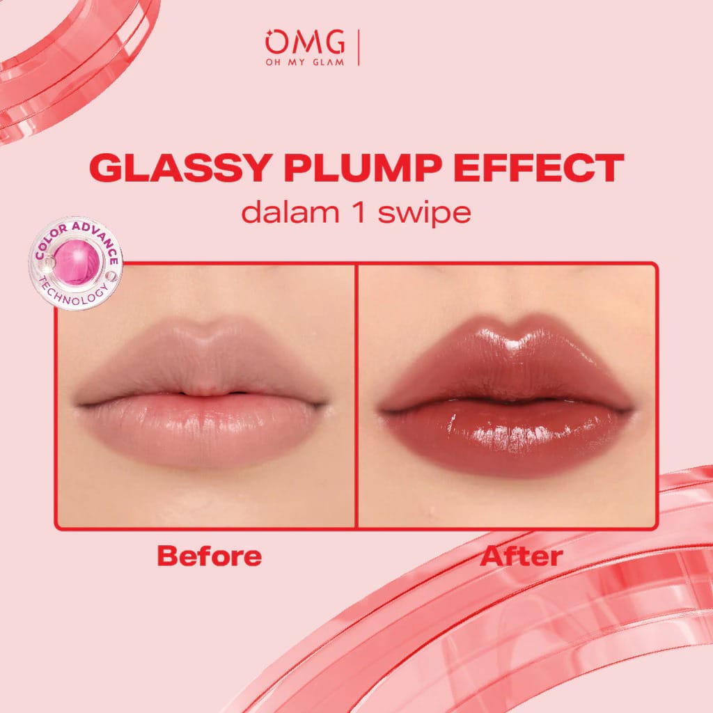 Oh My Glam Glassy Lip Tint - 06 Latte Love 2gr (OMG)