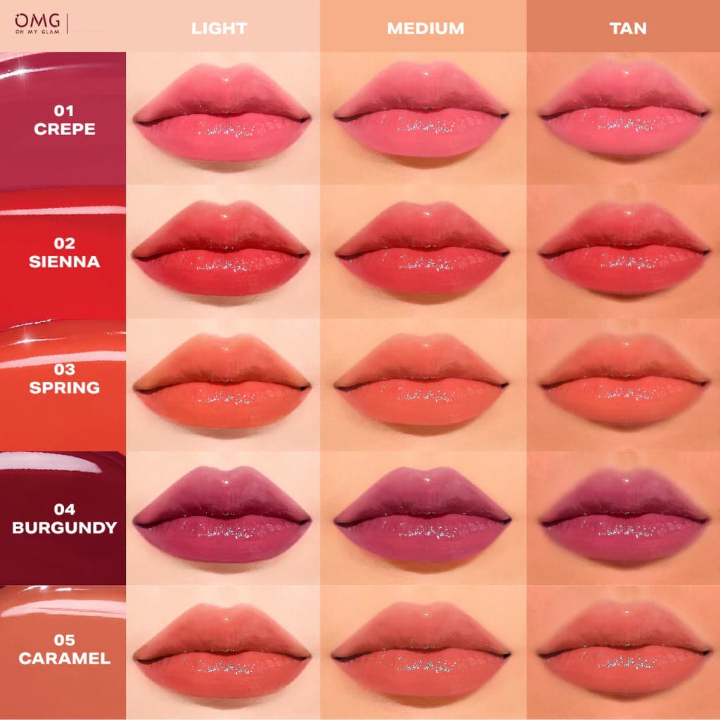 Oh My Glam Glassy Lip Tint - 07 Secret Crush 2gr (OMG)