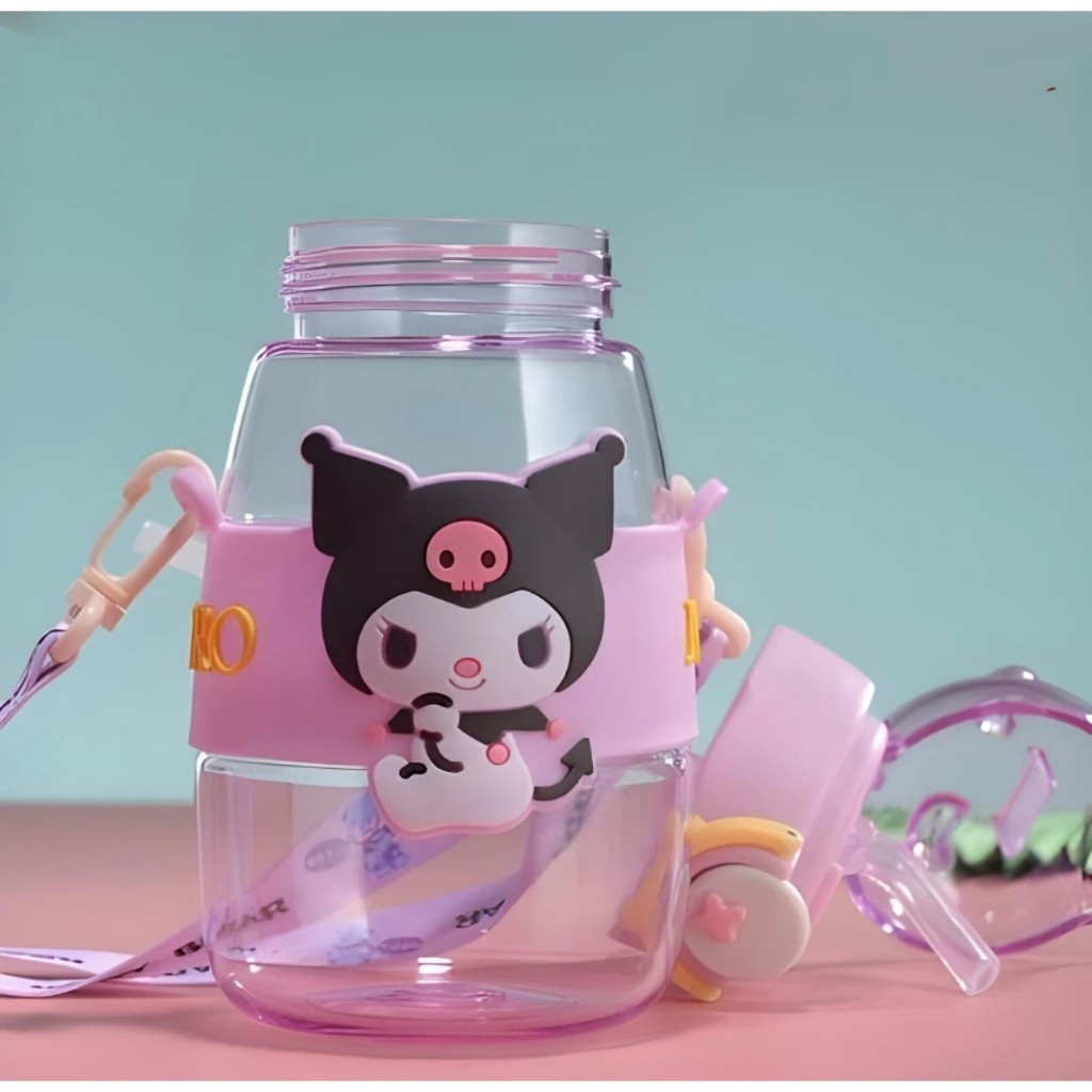 Botol Minum Anak Karakter Sanrio Series - HIJAU (Free Tali Strap + Stiker)