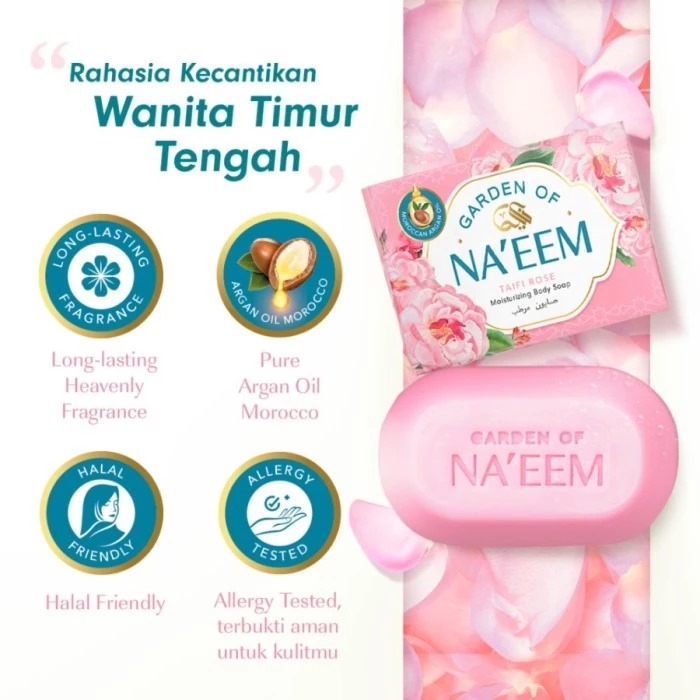 Garden Of Naeem Moisturizing Body Soap 75gr - Taifi Rose *