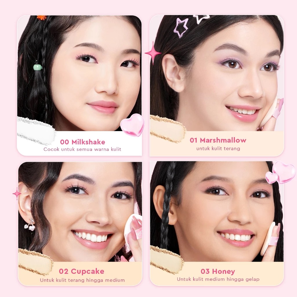 Glad 2 Glow Perfect Blur & Cover Loose Powder 8gr - 00 Milkshake