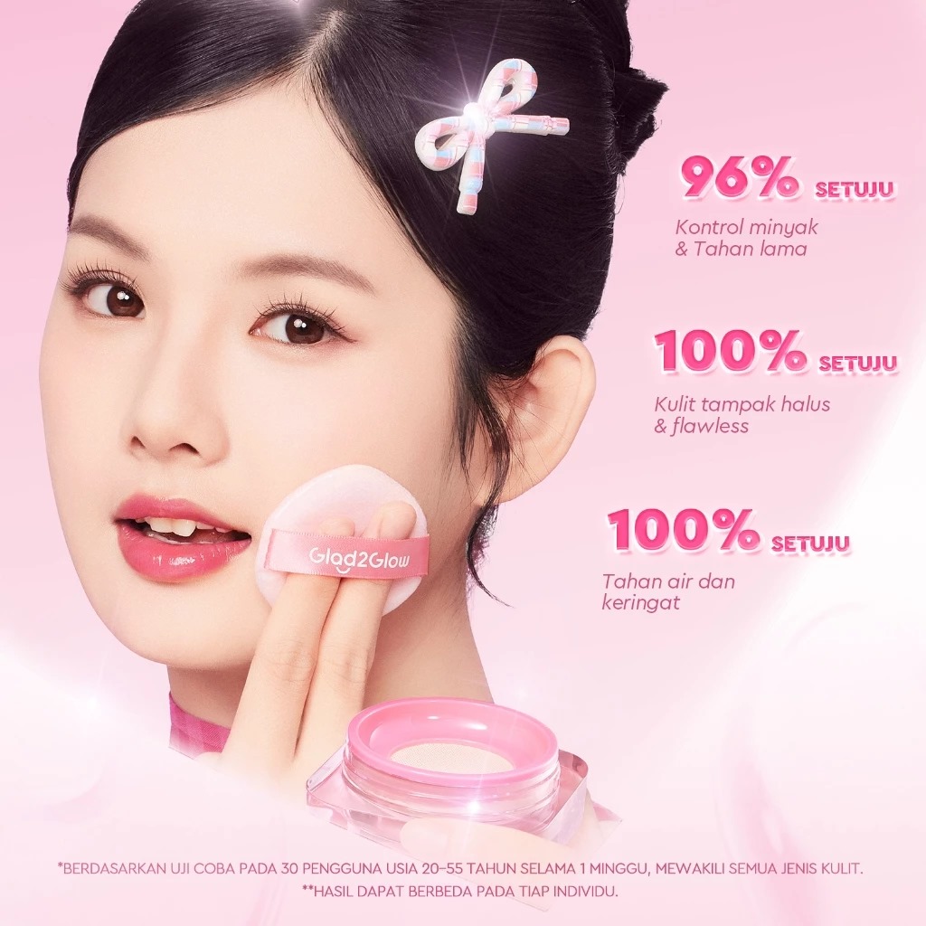 Glad 2 Glow Perfect Blur & Cover Loose Powder 8gr - 00 Milkshake