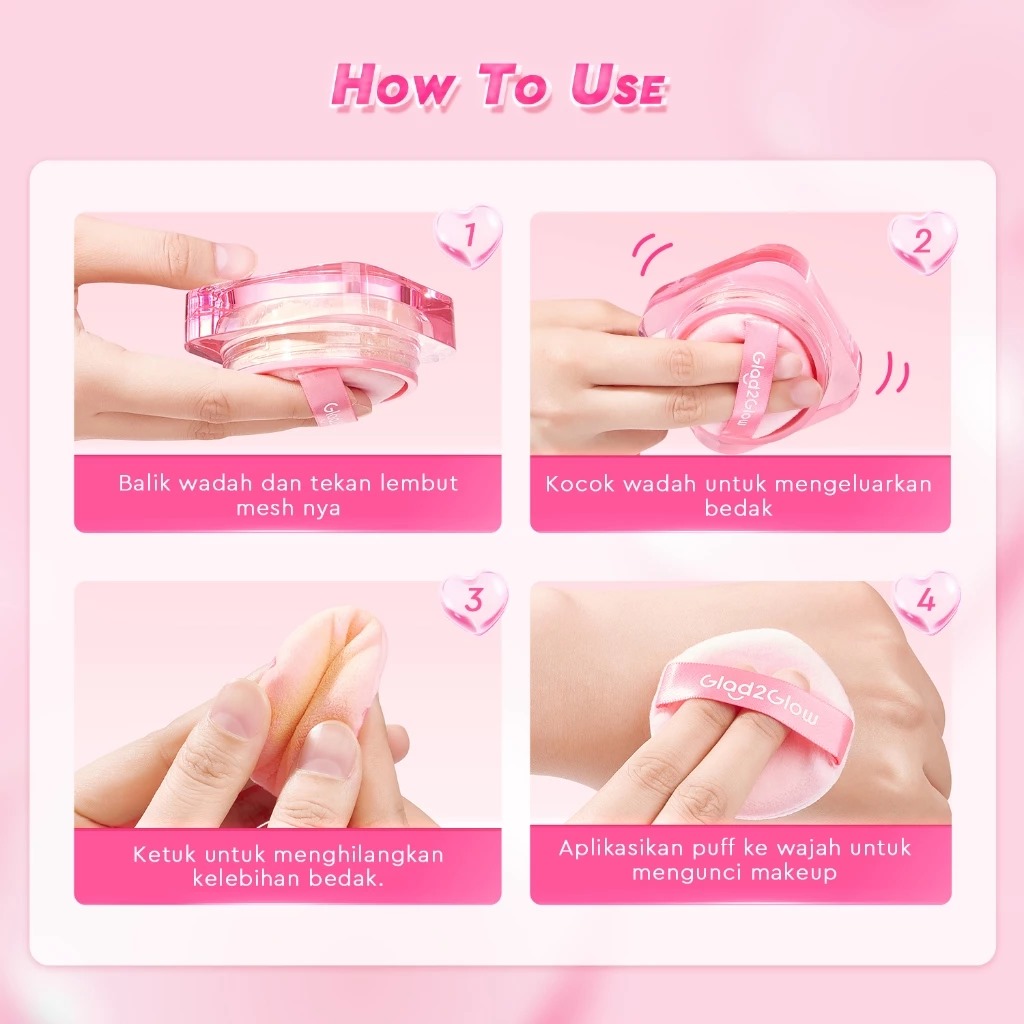 Glad 2 Glow Perfect Blur & Cover Loose Powder 8gr - 02 Cupcake
