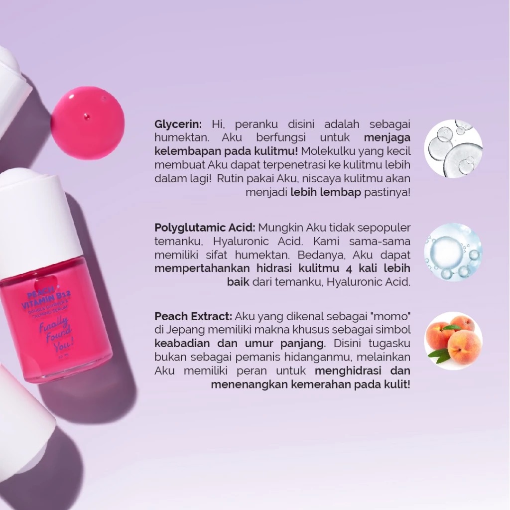 Finally Found You! Peach + Vitamin B12 Double Barrier & Calming Serum 20ml