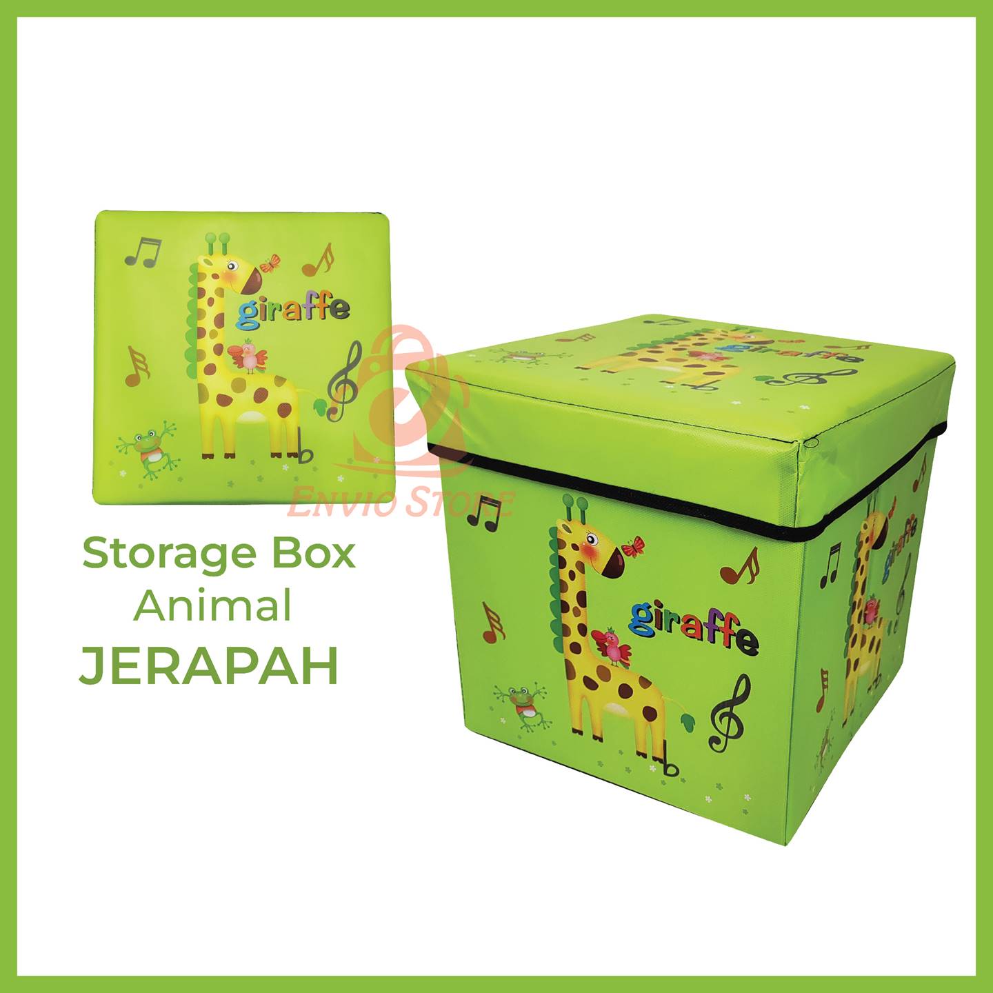 Animal Storage Box - JERAPAH (Kotak Penyimpanan Anak + Kursi)